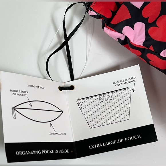 Rachel Roy Heart Nylon Large Pouch Bag NWT - Picture 5 of 15